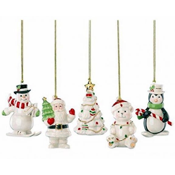 Lenox Very Merry Little Porcelain Ornament Set of 5