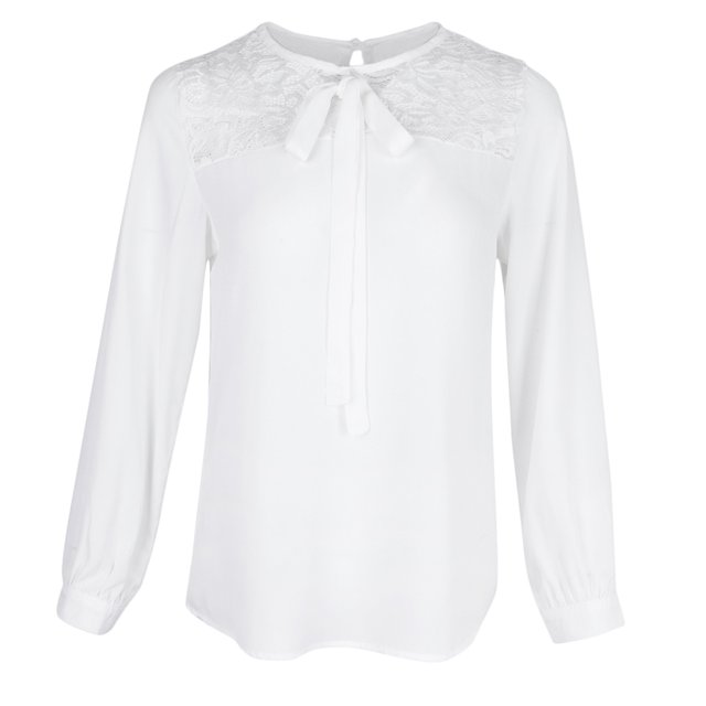 Moda mujer señoras gasa casual camisa de manga larga blusa tops SG Sunnimix Camisa de gasa