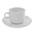 thumbnail image 1 of 10 Strawberry Street Taverno Tea Cup and Saucer in White (Set of 6), 1 of 1