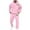 Light Pink#204, variant on LIIPEE Men Hoodies Outfits Letter Printed Long Sleeve Pullover Hooded Pocket Sweatshirt Elastic Waist Sweatpants Set Male Breathable Work Outfit,Beige,L