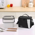 thumbnail image 2 of Bolsa De PícnicBolsa de picnic Bolsa de almacenamiento de utensilios de cocina con asa Bolsa térmica para alimentos con correa para el hombro, 2 of 7