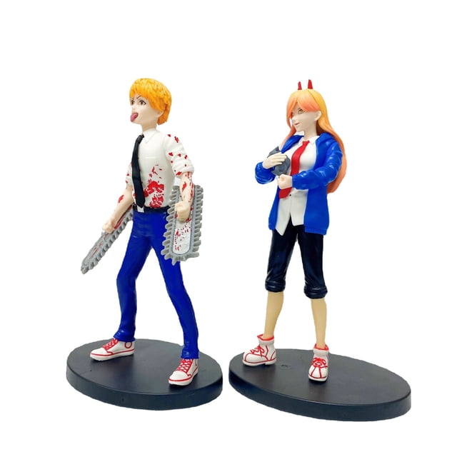 Figura de juguete coleccionable, motosierras Mans Powers Anime, 18 cm