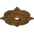 thumbnail image 3 of Ekena Millwork 28 3/8"OD x 3 3/4"ID x 1 5/8"P Benson Classic Ceiling Medallion (Fits Canopies up to 6 1/2"), Hand-Painted Smokey Topaz Crackle, 3 of 6