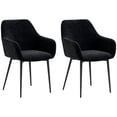 thumbnail image 1 of HOMCOM Dining Chairs Set of 2, Upholstered Kitchen Chairs with Backrest, 1 of 10