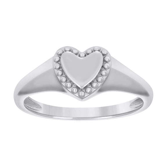 925 Sterling Silver Womens Heart Ring Size 7