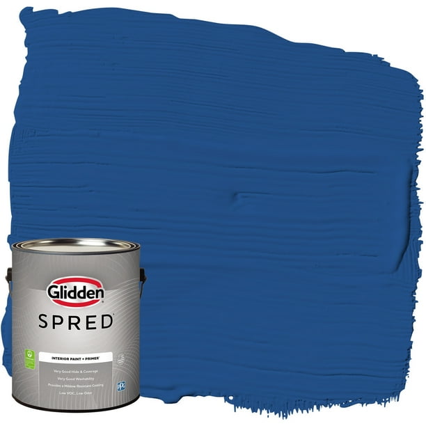 Glidden Spred Interior Paint Brilliant Blue, SemiGloss, 1 Gallon