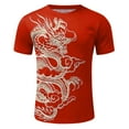thumbnail image 4 of Men's Dragon T Shirt Summer Short Sleeve Tees Tops, 4 of 4