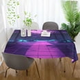 thumbnail image 3 of Yayeee Tablecloths 54" x 54" Rectangle Wrinkle Resistant Party Table Cover, Pink Neon Road, 3 of 8