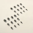 thumbnail image 4 of Artificial Nails Long Press On Nails Black Gradient False Nails with Star, 4 of 9