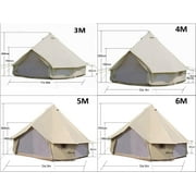 Been Younger Luxury New Oxford Fabric Glamping Tent 5M/16.4ft Waterproof Bell Tent for Outdoor Camping