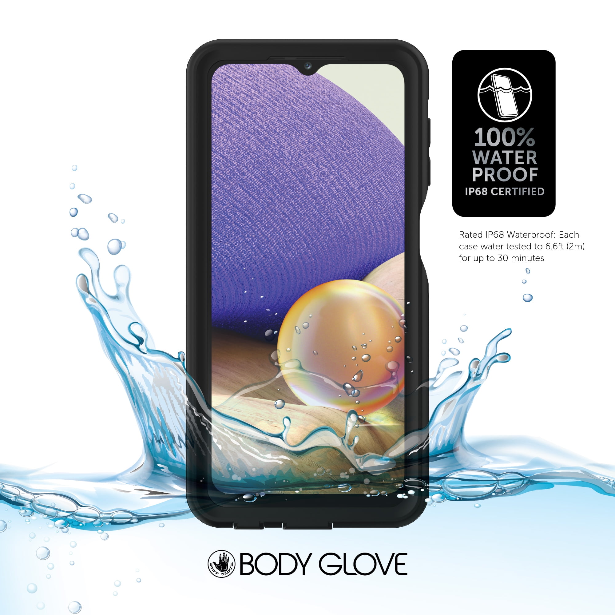 Samsung Galaxy A32 5G Body Glove Tidal Waterproof Phone Case, Clear/Black