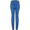 thumbnail image 2 of 2Luver, Women's, High Waist Rise 5 Pockets Skinny Comfy Jeans Zip Button Closure, Light Blue, 9, 2 of 2