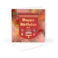 thumbnail image 5 of 3drose, Happy Birthday Dad Banner, Cake with Gifts and Balloons, 6 Greeting Cards with Envelopes, 5 of 7