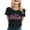 Black, variant on Ladies Fashion Casual Letter Printed Round Neck Short Sleeved T Shirt Top 9 Shirt for Juniors