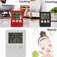 thumbnail image 3 of Reheyre Magnetic Square LCD Digital Timer - Kitchen Cooking Countdown Alarm Clock Tools, 3 of 8
