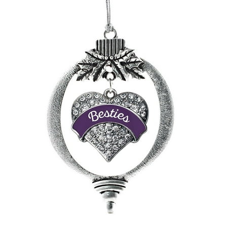 Plum Besties Pave Heart Holiday Ornament For Best (Best Friends On Holiday)
