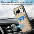 thumbnail image 4 of Phone Case for Google Pixel 8 5G Wallet Cover with Tempered Glass Screen Protector and Slim Ring Stand Credit Card Holder Magnetic Leather Cell Accessories Pixel8 Pixle Eight Women Men Beige, 4 of 14