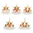 thumbnail image 4 of Adornos Colgantes Para Árbol De Navidad 2021 Con Cordón Fawn Family 2-6 Personas Diy Nombre Bendición Colgante Regalo Para Amigos O Familiares Vogacara AP006895-03, 4 of 6