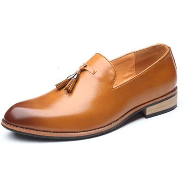 Xishao Zapatos Holgados de Gran tamaño para Hombres Zapatos de Cuero de Negocios de Moda Zapatos Casuales Zapatos para Caminar Zapatos de Barco Xishao ropa