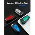 thumbnail image 2 of HAHDAXIA Leather TPU Car Key Cover,Fit for Ford Ranger C-Max S-Max Focus Galaxy Mondeo Transit Tourneo Car Key Fob Key Fob, 2 of 6