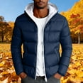 thumbnail image 5 of Mrmaere Men's Hooded Puffer Jacket Quilted Warm Insulated Coat for Winter Outdoor & Casual Wear Dark Blue S, 5 of 5