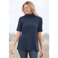 thumbnail image 6 of Woman Within Plus Size Ribbed Short Sleeve Turtleneck, 6 of 6