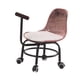 thumbnail image 2 of Taburete bajo móvil con ruedas y asiento con pasamanos, estructura de metal, juguete educativo, silla giratoria para niños con ruedas Rosa, 2 of 9