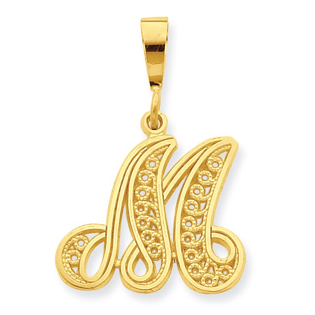 10K Or Jaune Initiale m Charme