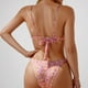 thumbnail image 4 of Karight Women's 2 Piece Bikini Sets Boho Floral Print Underwire Swimsuit Tie Front Cut Out Bathing Suit, 4 of 4