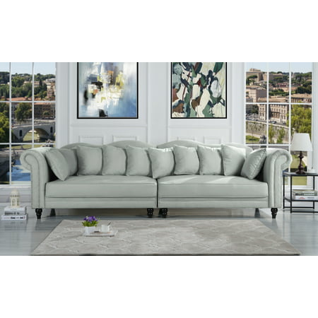Traditional Large Living Room Chesterfield Sofa, Light (Best Price Chesterfield Sofa)