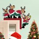 thumbnail image 2 of Santa Claus Wapiti Wooden Door Corner Sticker Holiday Party Door Corner Decoration Sticker, 2 of 5