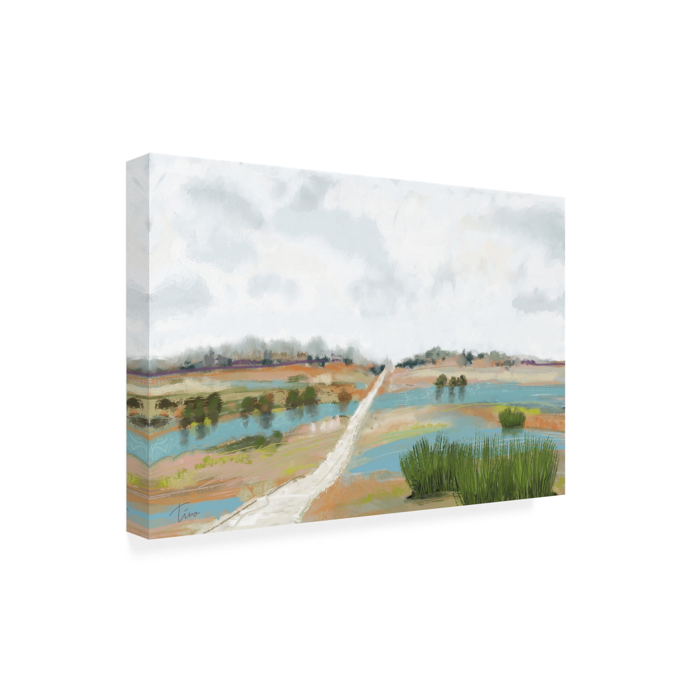 Canvas Wall Art - Tina Finn 'Lonely Road' Wall Art for Living Room, Bedroom, or Office Décor by Trademark Fine Art - 19 x 12 Inches