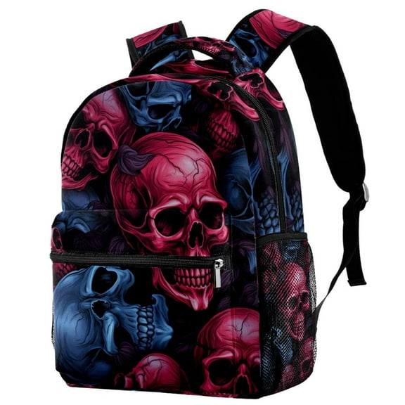 Lightweight Backpack Skull School Bag Travel Laptop Daypack for Men Women Casual Rucksack