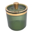 thumbnail image 4 of Makeup Cotton Swab Ball Holder Jar with Lid Dispenser for Countertop Desktop light green, 4 of 8