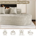 thumbnail image 2 of Wiilayok 146.5"Modern Chenille Sofa,Curved Sofa with Deep Seat,Cloud Compression Sofa Couch for Living Room,No Assembly, 2 of 7