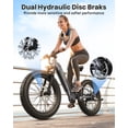 thumbnail image 6 of PUCKIPUPPY 26" Electric Bikes for Adults 960W Peak Step Through E-Bikes up to 80Miles Range 48V 20AH Battery Full Suspension Ebike 28 mph Max Speed Fat Tire E-Mountain Bike 7 Speed, UL2849 by SGS, 6 of 11