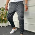 thumbnail image 3 of Vedolay Summer Pants For Men Men's Cargo Pants Multi-Pocket Straight Leg Pants Drawstring Waist Joggers Sweatpants,Dark Gray XXL, 3 of 4