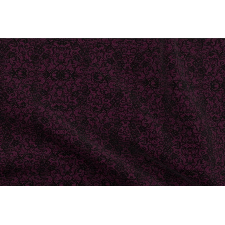 Spoonflower Fabric - Dark Lace Punk Purple Witchy Printed on Upholstery Velvet Fabric Fat Quarter - Upholstery Home Decor Bottomweight Apparel - Walmart.com