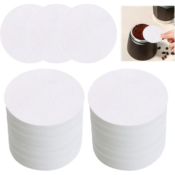 600Pcs Coffee Filters Papers, 2.5'' / 64mm ,Round Paper Filters Replacement ,Compatible with Aeropress Espresso Coffee Makers(White)