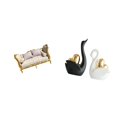 thumbnail image 1 of Figuras De Cisnes En Miniatura De Madera Para Sofá, Adorno De Mesa, Artesanía, Simulación De Mueble, Juguete Para Casa De Muñecas, Escena De Vida DIY, Estatuas Decorativas De Parejas, 1 of 8
