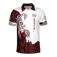 thumbnail image 2 of Scorpion Guy Red Pattern Have 3 Sides Men's Polo Shirt S-5XL, 2 of 5