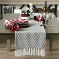 thumbnail image 3 of DII Mini Diamond Jacquard Fringe Table Runner, 3 of 4