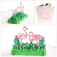 thumbnail image 3 of Valentine's Flamingo 3D Pop-up Greeting Card, 3 of 5
