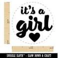 thumbnail image 2 of It's a Girl Baby Shower Party Self-Inking Rubber Stamp Ink Stamper - Yellow Ink - Medium 1 Inch, 2 of 7