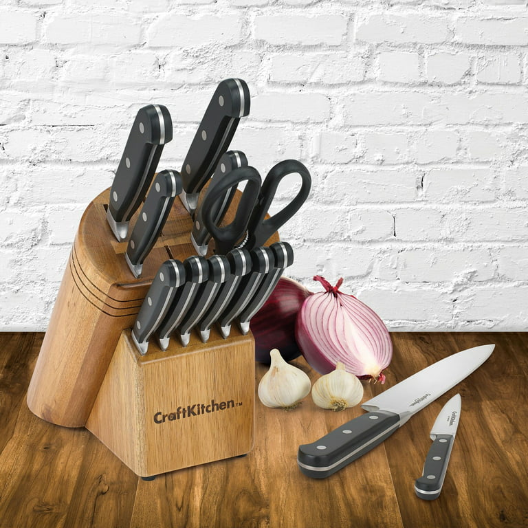 14 Pieces Kitchen Knife Set with Wooden Block for Home & Restaurant -  Costway