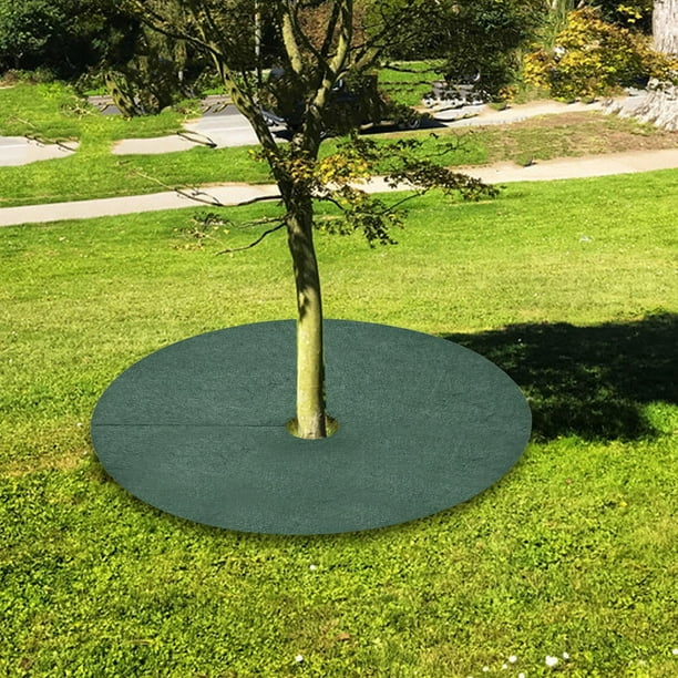 10 piezas de esteras de barrera para deshierbe de árboles, cubierta antideslizante para plantas, suelo de árbol engrosado Diámetro 15cm