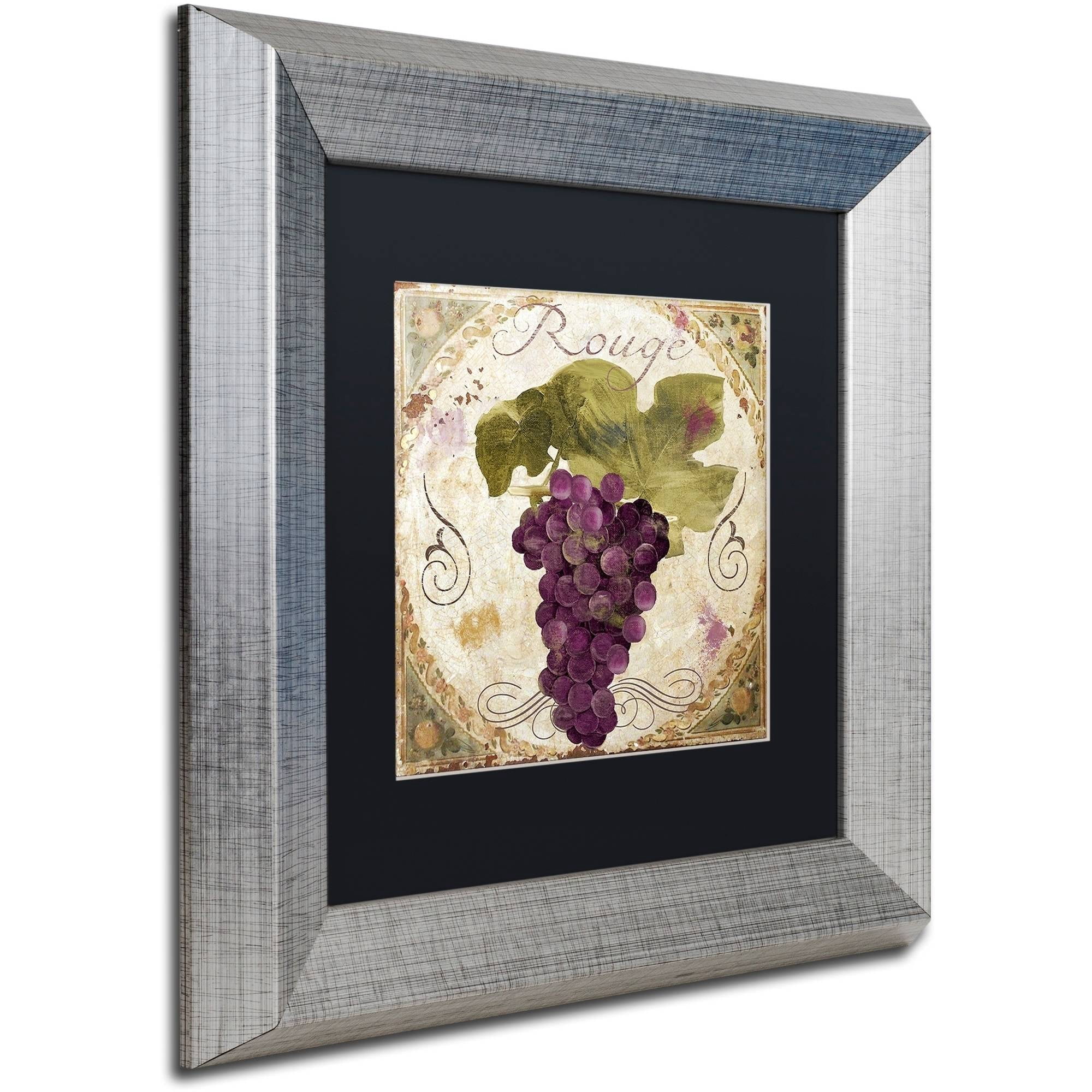Trademark Fine Art "Tuscany Table Rouge" Canvas Art by Color Bakery Black Matte, Silver Frame
