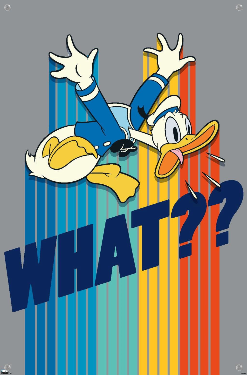 Disney Donald Duck - What Wall Poster with Pushpins, 14.725" x 22.375"