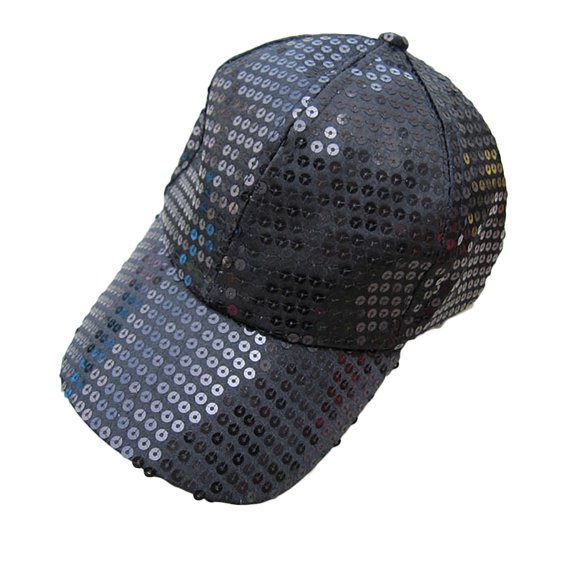 XMMSWDLA Womens Glitter Sequin Cap - Elastic Fit Baseball Hat Hats for Women Fashionable