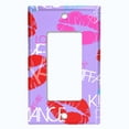 thumbnail image 5 of Metal Light Switch Plate Cover Lipstick Kisses Love Romance Purple LOV004, 5 of 13